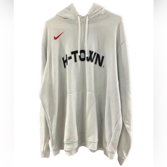 Nike Other - Nike White H-TOWN Houston Rockets Hoodie with Red Swoosh